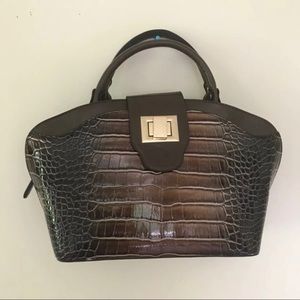 faux crocodile leather purse